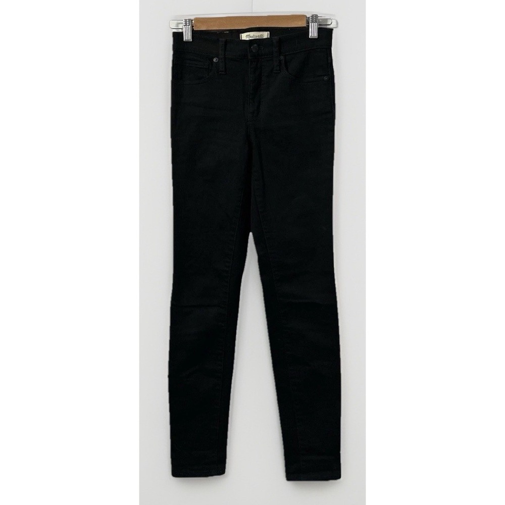 Madewell Women's 9" High Rise Skinny Jeans Sz 25 EUC STETCH Black No Wear